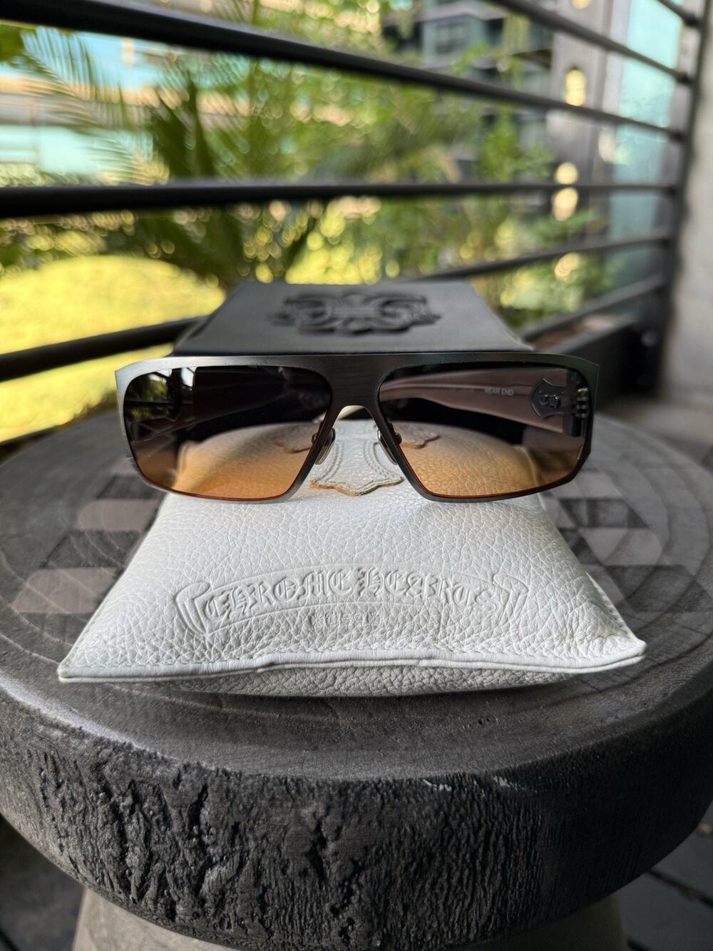 Chrome Hearts REAR END Sunglasses Eyeglasses Black Brown Silver CH Hardware